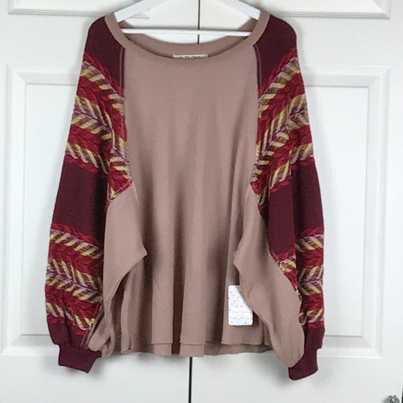 Free People Rainbow Dreams Pullover Waffle Knit - Picture 3 of 8